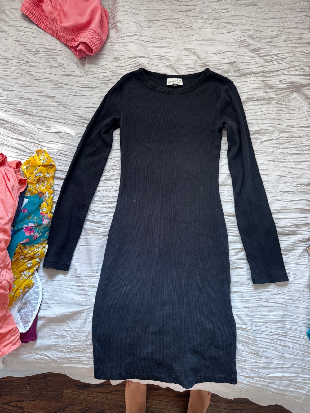 Universal Thread Black Long Sleeve Midi Bodycon Dress